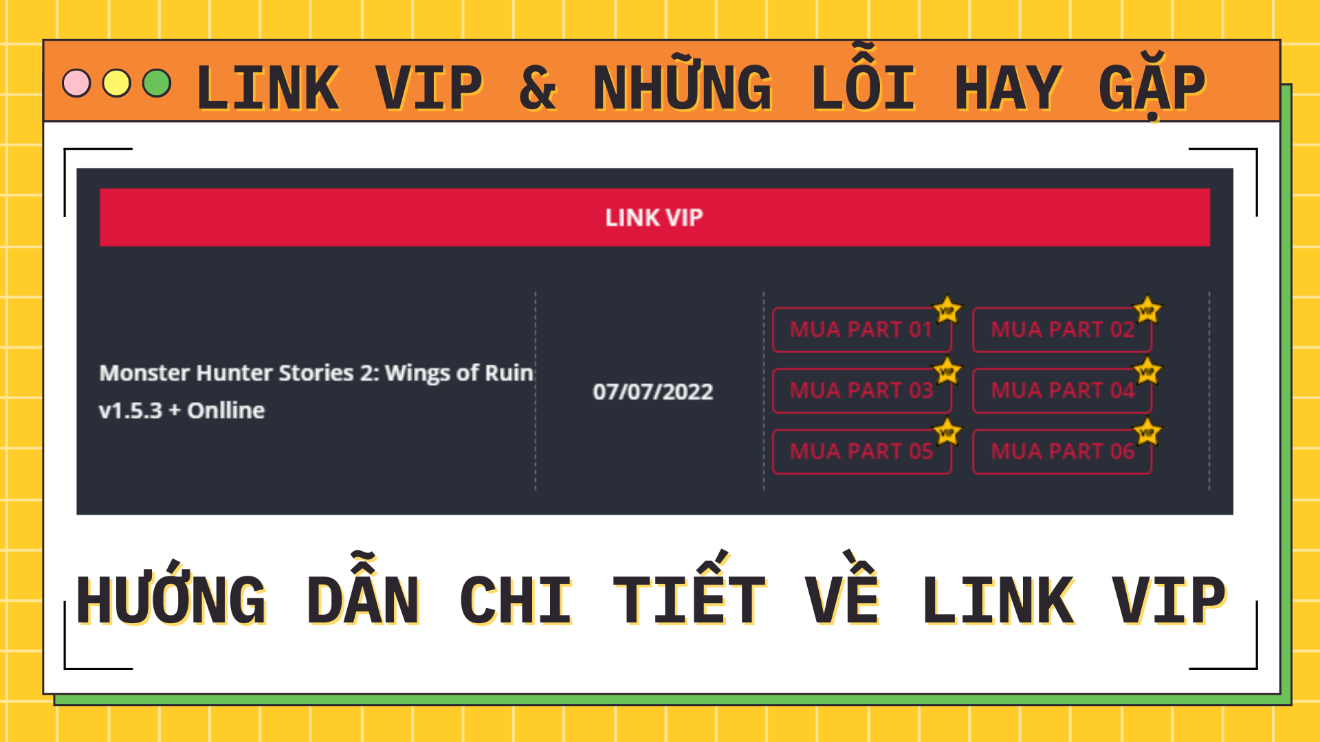 Tổng hợp những lỗi về LINK VIP & cách khắc phục